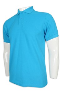 P1154 Custom Men's Blue Polo Shirt Slim 65% Cotton 35% Poly Polo Shirt Manufacturer